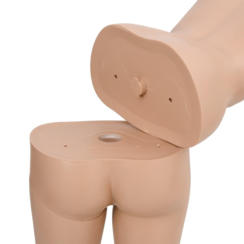 vidaXL Mannequin Femme 175 cm, Corps Complet Rotatif 360°, Idéal pour Présenter des Vêtements ou Vitrine de Magasin, Beige