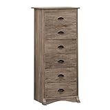 Prepac Salt Spring 6-Drawer Tall Chest, Drifted Gray