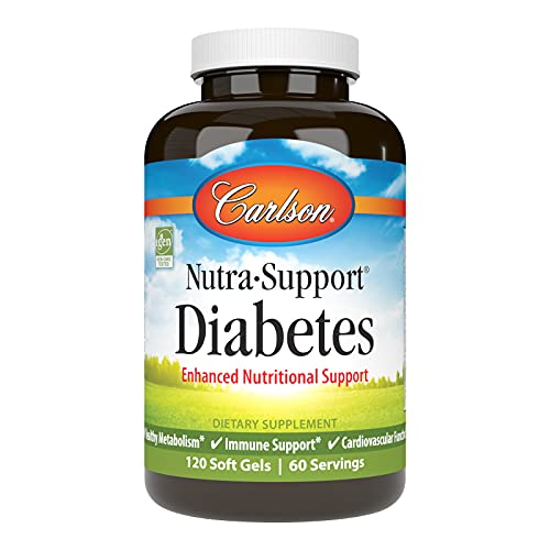 Carlson - Nutra-Support Diabetes, Enhanced Nutritional Support Supplements, Healthy Metabolism, Immune Support, Heart Health, 120 Capsules Carlson - Nutra-Support Diabetes, Enhanced Nutritional Support Supplements, Healthy Metabolism, Immune Support, Heart Health, 120 Capsules