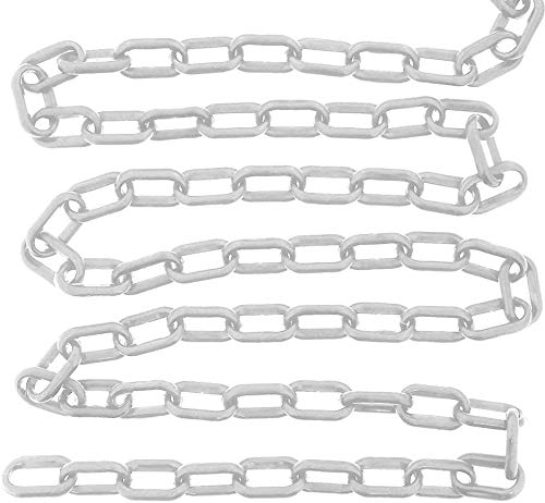 MACHSWON 5m x 6mm Plastic Chain Barrier Link Warning Safety Parking Space Plastic Chain for Decorative Garden Fence Assorted Colours(White)