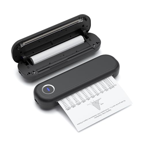 Imprimante thermique portable sans encre appareil impression noir avec papier