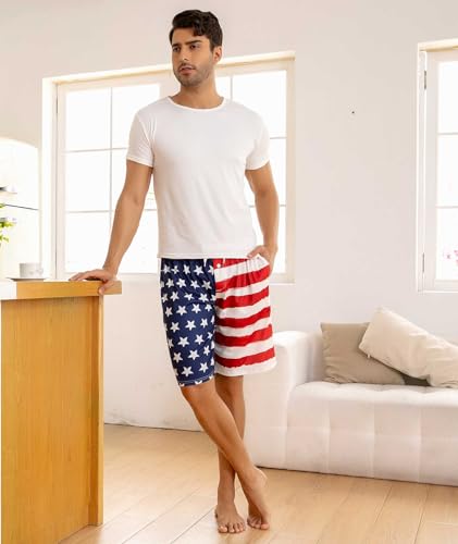Vogseek Pajama Shorts for Men, Men's Pajama Bottoms, Sleep wear Pjs Pants4