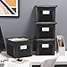 STAPLES Hanging File Folder Box, Storage Bin Organizer, Snap Lid, Letter & Legal Size Documents, Black