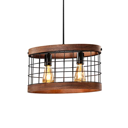 LEDONE Adjustable Height Farmhouse Ceiling Light, Vintage Chandelier Lighting Fixture,