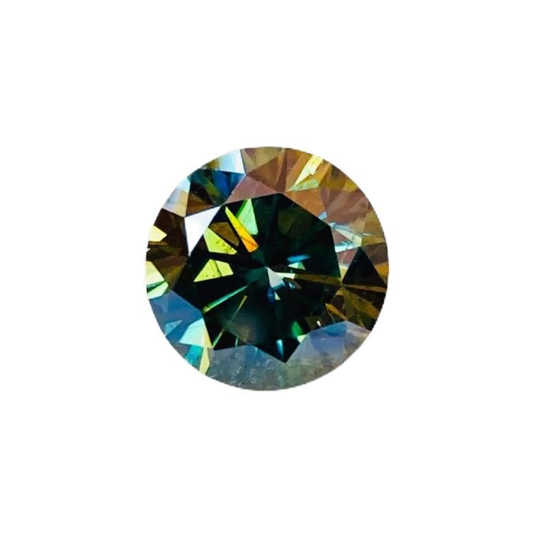 Moissanite ronde 9mm gemme taille brillante pour fabrication collier et bague