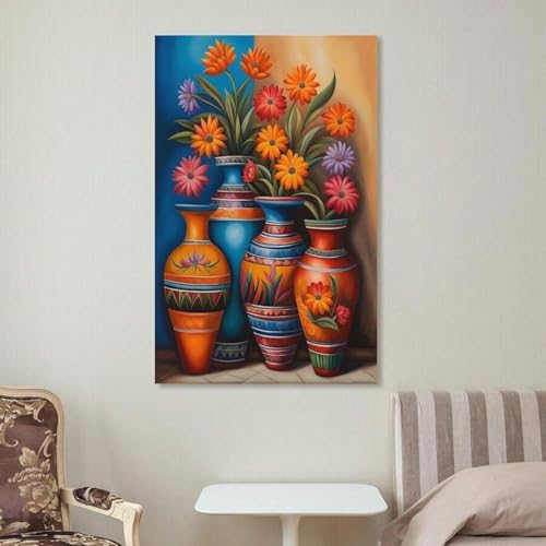 Décoration murale toile nature morte grand format 60x90 cm