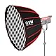 GVM 90 cm/36 Zoll Parabol Softbox Bowens Halterung, Softbox Quick Set mit Gird, kompatibel mit PRO SD200B SD300B SD400B SD500B SD650B/ und Anderen Bowens Mount LED Dauerlicht und COB Studioleuchte