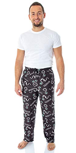 INTIMO Beetlejuice Men's Allover Sandworm Pattern Lounge Sleep Pajama Pants4