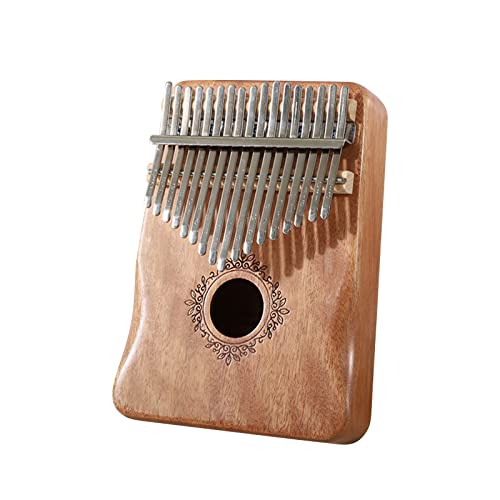 Kalimba Thumb Piano 17 Keys Portable Finger Piano Mahogany + Steel Thumb Piano Musical Instrument for Beginners and Music Lovers, Clear Sound, Strong Penetrating Power (Wood Color)