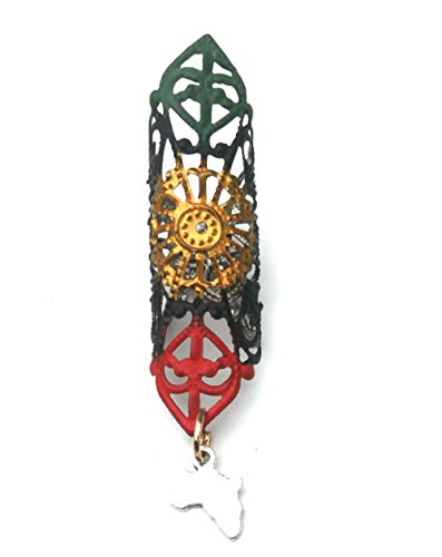 Pan - Africa Handmade Dreadlock Bead Loc Jewelry Red Black Green Gold Braiding Hair Accessory