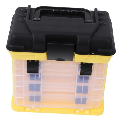 ibasenice 多機能ポータブル釣り用収納ボックス 大容量仕切り付き防水シーリングフィッシングフックケース イ ー携帯型釣具コンテナ