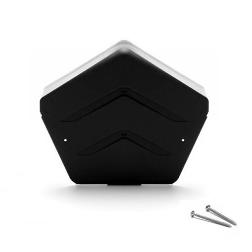 Manthorpe Dry Verge Square Line Ridge End Cap with Fixing Screws (Black)