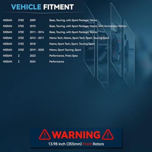 Image of Detroit Axle - Front Brake Kit for INFINITI G37 M37 FX50 M56 Q50 Q60 Q70