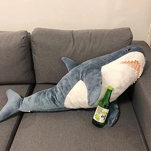 100cm Giant Shark Pillow Stuffed Animals Soft Shark Plush Body Pillow Dcor, Perfect Chrismas Stress Relief Gifts for Kids Women - Image 3