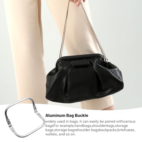 PWGHWG 4 Stück Taschenrahmen Verschluesse, Taschenbügel, Taschenrahmen Kuss, U-Förmig Aluminium-Verschluss für DIY Geldbeutel Handtasche (16cm, 18cm, 20cm, 25cm)