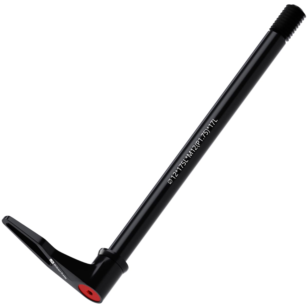 12 mm Quick Release Axles for Bicycle Forks and Rear Bicycle Frame, Mountain Bike and Road Bike Aluminium Hub Adapter Axle with Adjustable Swivel Handle, Thread Pitch: 1.75 mm, Length: 175 mm