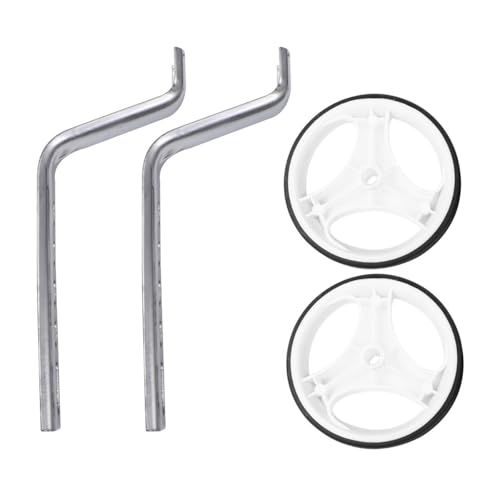 Ruedas de Entrenamiento para Bicicleta PRETYZOOM con Soporte Silencioso, Ruedas Auxiliares Blancas para Bicicletas de 12 a 20 Pulgadas, Accesorios para Ciclismo miniatura 1