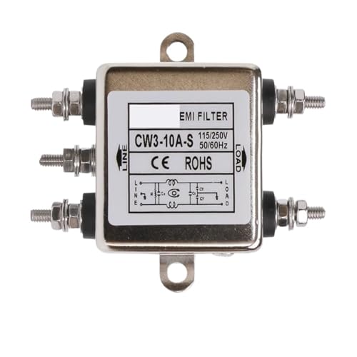 Filtro de fuente de alimentacion CW4L2 bipolar de 20A tipo riel para interferencias