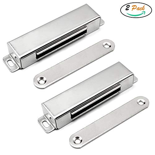 FUJIE 2Pcs Cerradura de Captura de Puerta Cierre Magnético de Puerta Cerradura Magnética Captura Magnética Fuerte con Tornillos para Puertas de Armarios