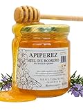 APIPEREZ Miel Cruda de Romero 500 g – Miel Monofloral Natural, Digestiva y Antibacteriana – Miel Clara de Sabor Suave – Recolectada en Calblanque y Sierras de Cartagena