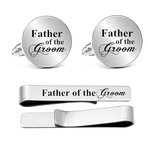Kooer Personalized Men's Wedding Cufflinks, Custom Father Of The Bride Cuff Links Jewelry Gift For Men Him Groom Groomsman2