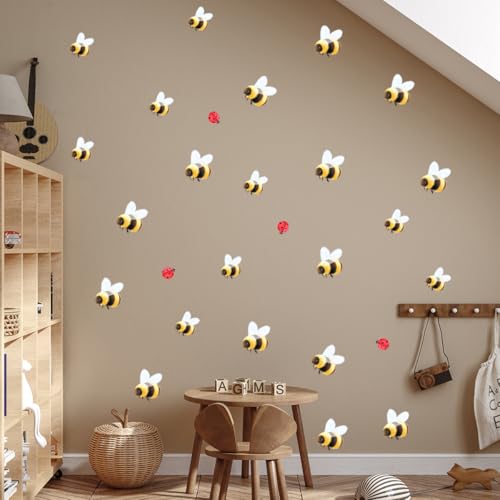 Stickers de Pared Abejas y Mariquitas Vinilo Removible miniatura 6