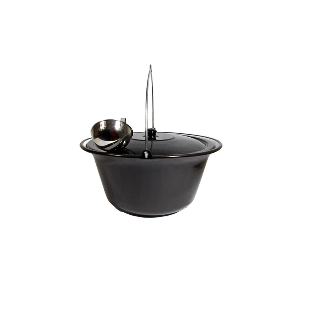 Set Gulaschkessel Gulaschtopf 10 Liter Emaille + Deckel + GRATIS Schöpflöffel Hordentopf Suppentopf