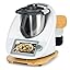 PUERSI Glijplank voor Thermomix TM6/TM5, 2e generatie, plank voor Thermomix met wielen, licht glijdende bamboe rolplank/slider - Sneeuwwit