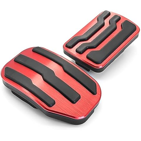 KVR 2PCS Anti-Slip Aluminum Alloy Pedal Covers, No Drilling Accelerator Pedal Covers Only Compatible with F150 2015 2016 2017 2018 2019 2020 (Red) Cover
