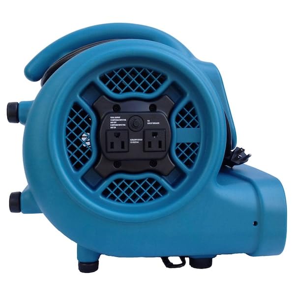 Image of XPOWER X-400A Pro 1 /4 HP 1600 CFM Centrifugal Air Mover, Carpet Dryer, Floor Fan, Blower, Daisy Chain, for Water Damage Restoration, Janitorial, Plumbing, Home Use,Blue