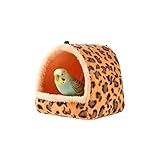 Rodizoo Winter-Warm Bird Nest House 6.7 * 5.1in - Bird Nest for Tiny Parrots (Budgie, Lovebird, Parrotlet) Hanging Bird Cage Nest, Cozy Fluffy Fleece Resting Bed Bird Hideaway
