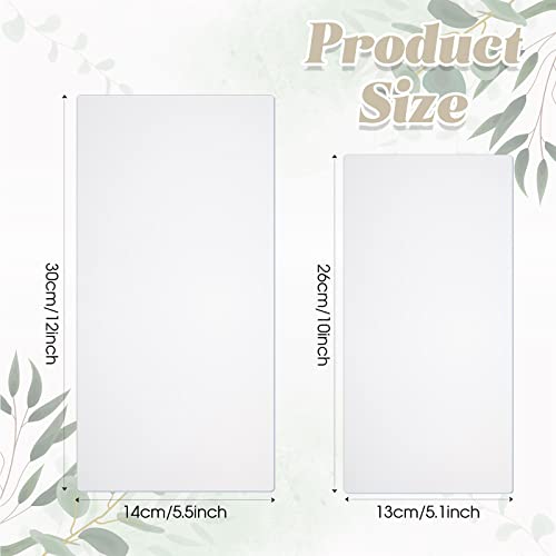 Maitys 6 Pieces 12 x 5, 10 x 5 Inch Plastic Rectangle Handbag Base Shaper, Handbag Purse Bottom Insert Base Shaper, Bag Stiffener for DIY Tote Bag Purse Backpack Bottom Accessories, Clear