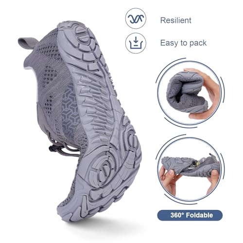 Image of Hike Barefoot Shoes, Pro Barefoot Shoes Women Men, Athletic Hiking Minimalist Water Shoe Breathable Quick Dry Zero Drop Trail Running Shoe with Non-Slip Sole & Wide Toe Box