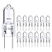 Klarlight 12X AC/DC 12V GY6.35 / G6.35 50W Ampoules Halogènes Dimmable Blanc Chaud 2700K Bi-Pin Base JC Type Transparent Capsule Ampoules, équivalent 3W-5W Ampoule LED, pour Salon, Chambre, Cuisine