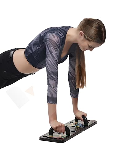 Image of DFF Push Up Board System - 15 in 1 Body Building Exercise Tools and Finger Gripper Combo Pack - Workout Push Up Stands, Training System for Men and Women