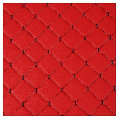 Simili cuir matelassé rouge de haute qualité pour projets de sellerie et ameublement
