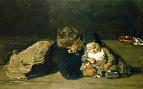 Lienzo de Max Liebermann Fratelli e sorelle para renovar paredes vacías con arte clásico