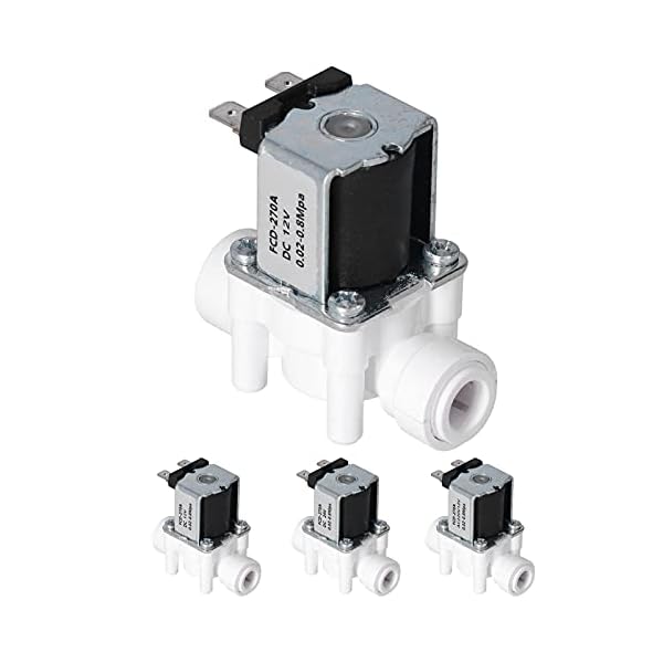 Plastic Electric Solenoid Valve 3/8in Quick Connector Normally Closed