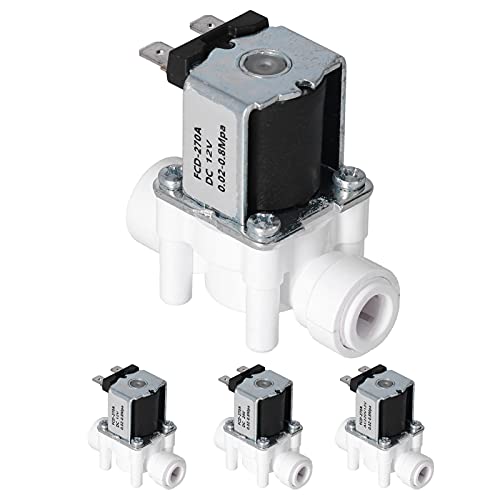 Plastic Electric Solenoid Valve 3/8in Quick Connector Normally Closed
