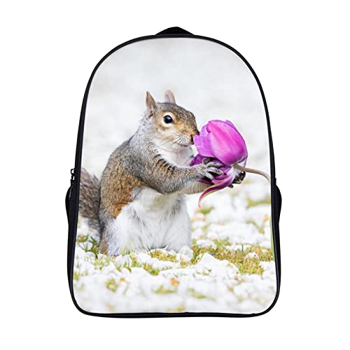 Sac à dos d'école enfants écureuil 3D cartable garçon fille 40x28x16cm