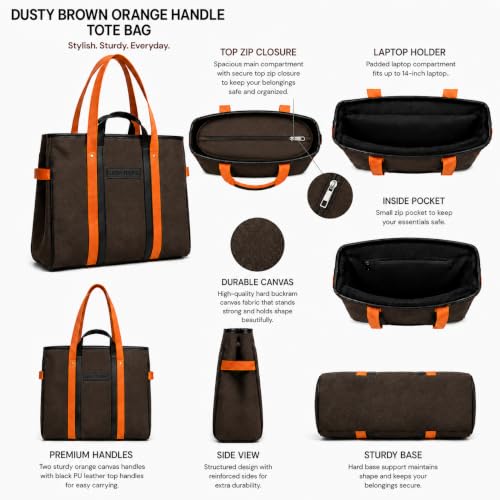 Image of Office Bag | Stylish Bags for Office & College Use | Laptop Bag Girls | Stylish Tote for Office Use | Purse for Women | Canvas Handbag | Daily & Travel Use