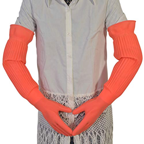 POPETPOP Guanti per Manutenzione Pulizia Acquario, Guanti protettivi Impermeabili e Senza BPA, pulitore per Acquario Serbatoio per Pesci Allungato Guanti in Lattice - Image 8