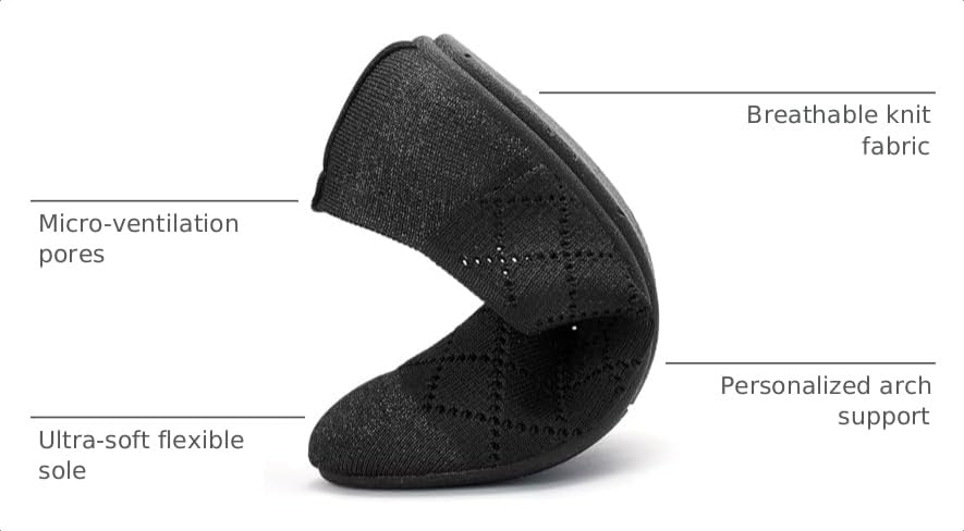 Image of poemlady Women's Ballet Flat Shoes Dress Shoes Knit Round Toe Slip On Ballerina Walking Flats Shoes for Woman Low Wedge Casual