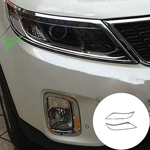 Enjoliveurs de phares Kia Sorento 2013-2014 en ABS chromé pour avant du véhicule
