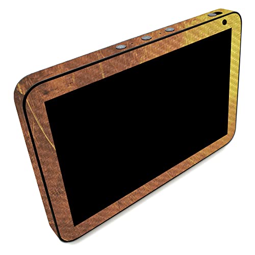 Image of MightySkins Carbon Fiber Skin Compatible with Amazon Echo Show 8 (Gen 2) - Textured Gold | Protective, Durable Textured Carbon Fiber Finish | Easy to Apply | Made in The USA