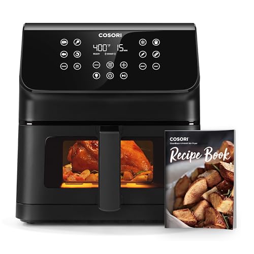 COSORI Freidora de Aire Práctica 6,2L con Ventana Air Fryer 1700W, Tecnología Rapid Air, 55% Menos Energía, 13 Automáticos Modos,Uso...