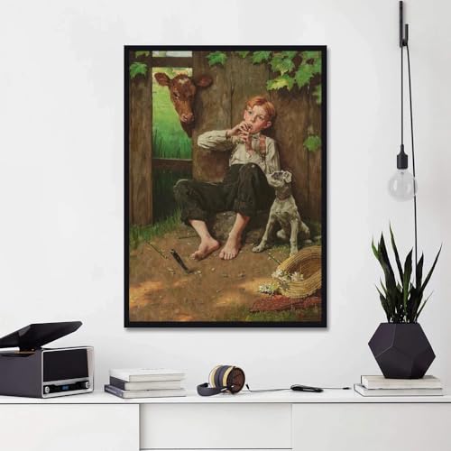 Norman Rockwell Impression Illustrator Peinture Toile Salon