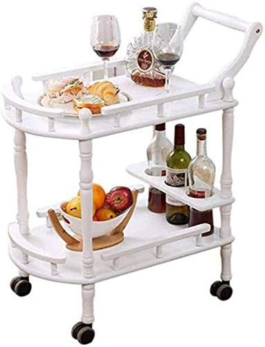 Carrito con ruedas organizador blanco para mantener el orden en la cocina y salon