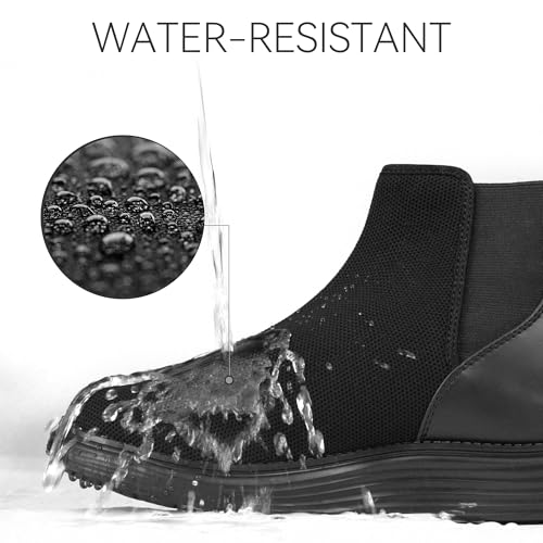 Women's Wide Toe Waterproof Chelsea Orthopedic Boots Ankle Slip on Booties Low Heel Comfortable Flat Lightweight Walking Boots4