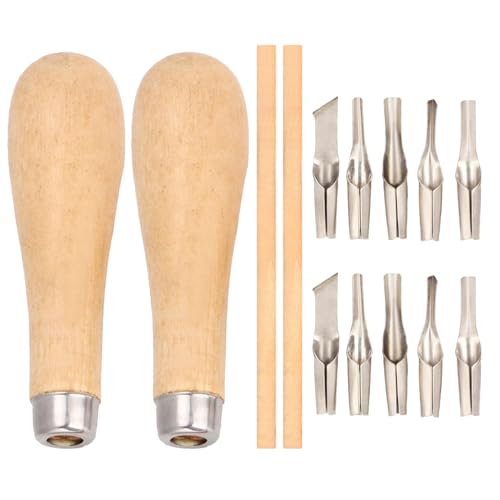 Cyrank Linolschnitt Werkzeug, 2 Set Handwerkliche Linoleum-Schnitzwerkzeuge, 5-in-1-Linoleum Schnitzset, Holz-Schnitzwerkzeug Set, Linolschneider Kit Für Linoldruck, DIY-Schnitzerei, Druckherstellung